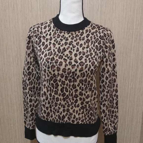 Charter Club leopard print sweater size PP (XS Petite) - Picture 1 of 4